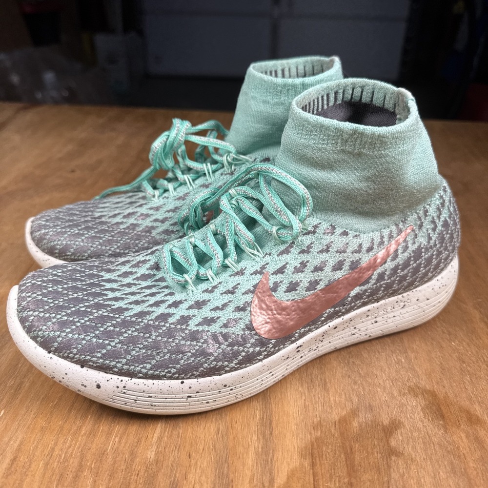 Nike Women's Lunarepic Flyknit Shield Running Shoes Size 8 (849665-300) Athletic